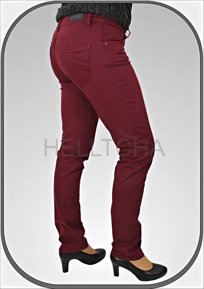 Dámské bordové kalhoty CLEO dl. 38" (86cm)