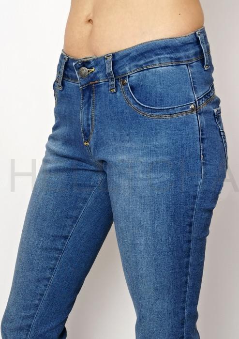 Dámské středně modré rifle 415/SV dl. 30" (76 cm)