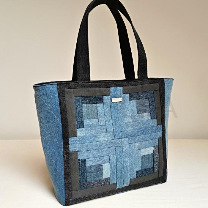 Ručně šitá patchwork taška AZURIT 5
