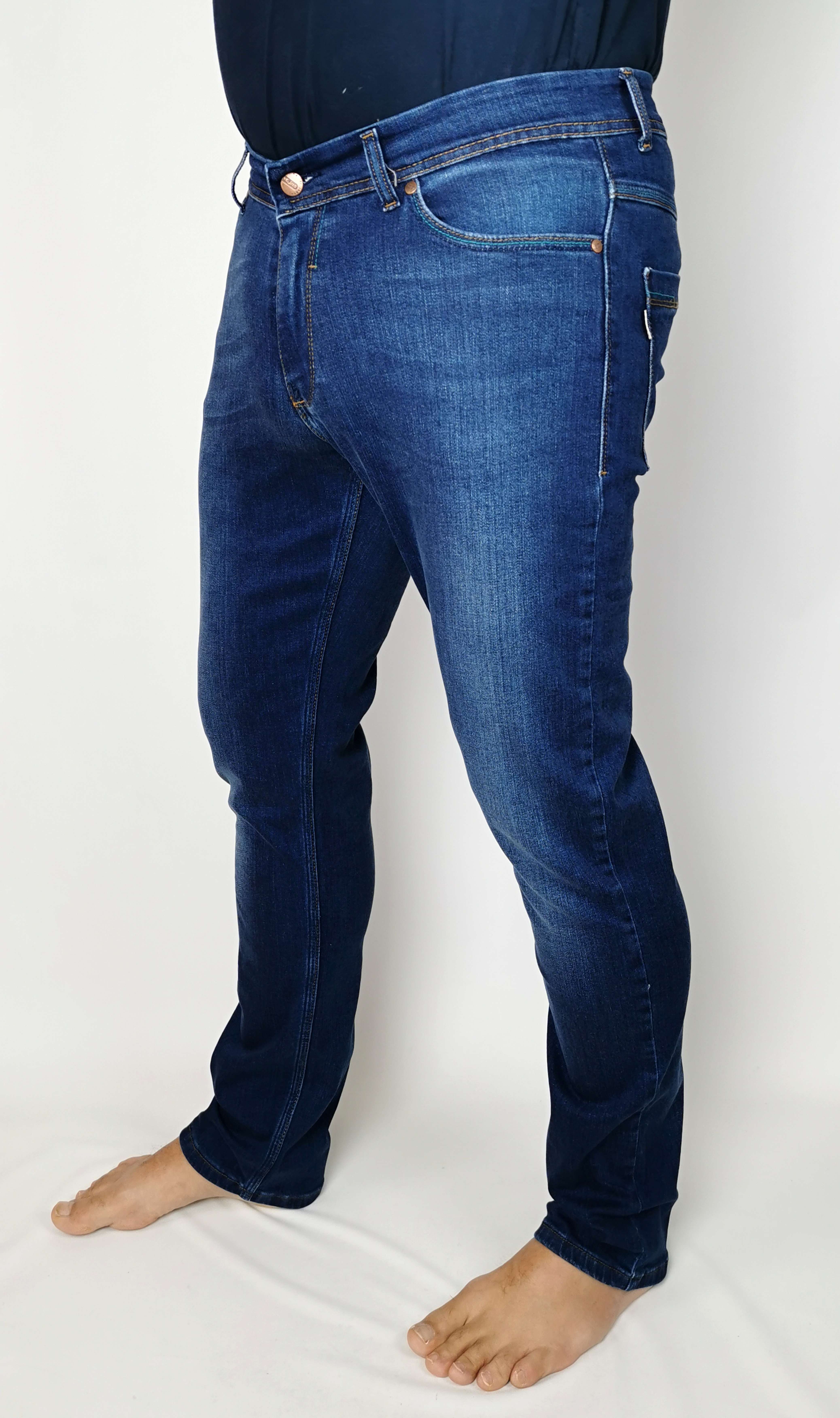 Pánské modré seprané slim džíny 06R SATO/34"