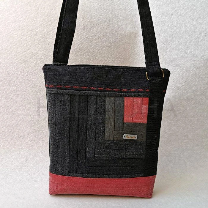 Jeansová patchwork kabelka LABRADORIT 13