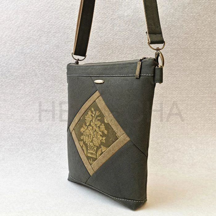 Jeansová zelená kabelka CROSSBODY 15