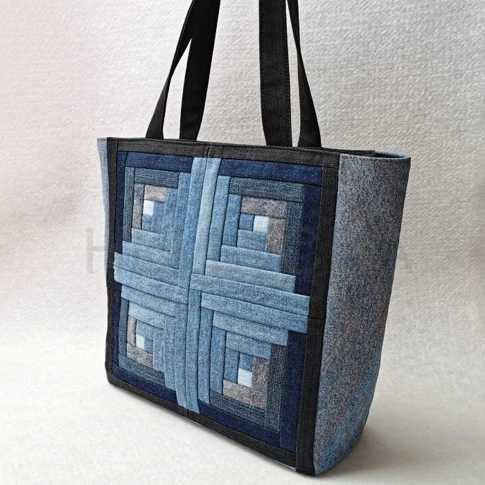 Ručně šitá riflová taška AZURIT 8