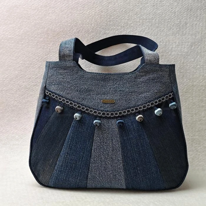 Modrá riflová kabelka BRILIANT 4