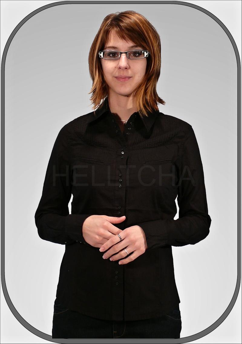 Černá dámská košile FSHW605/BLACK
