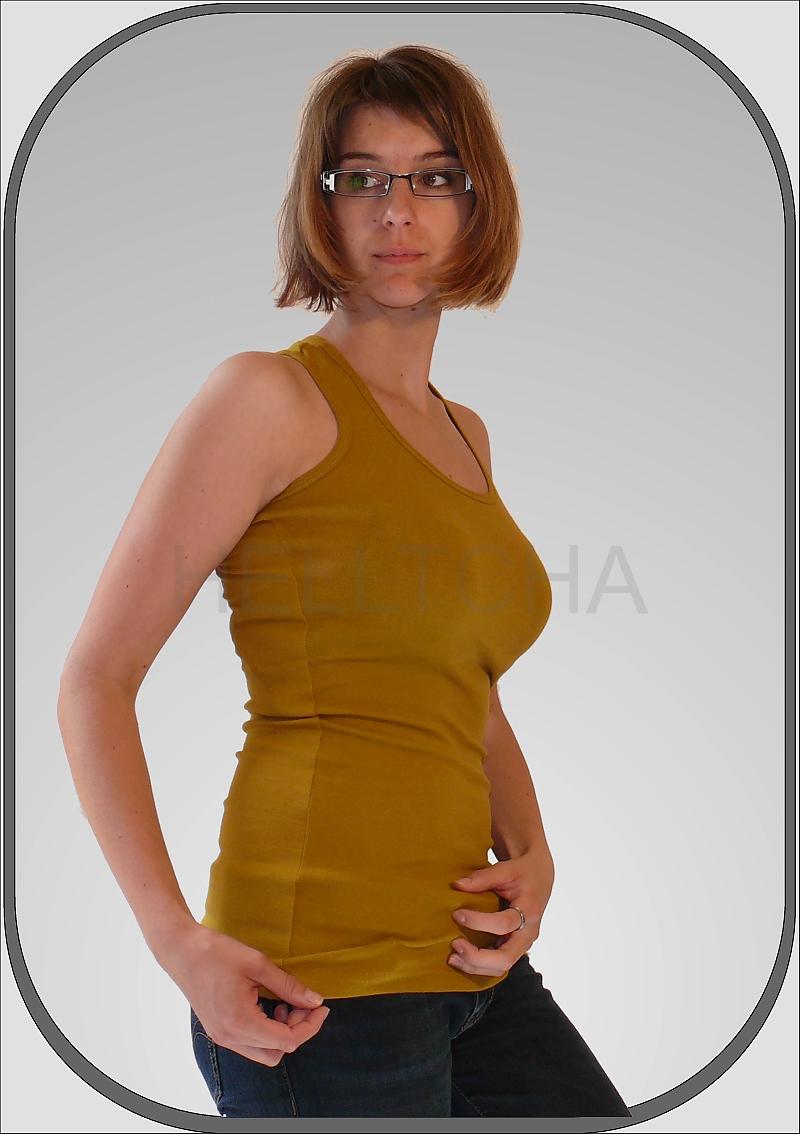 Dámské žluté tílko 196