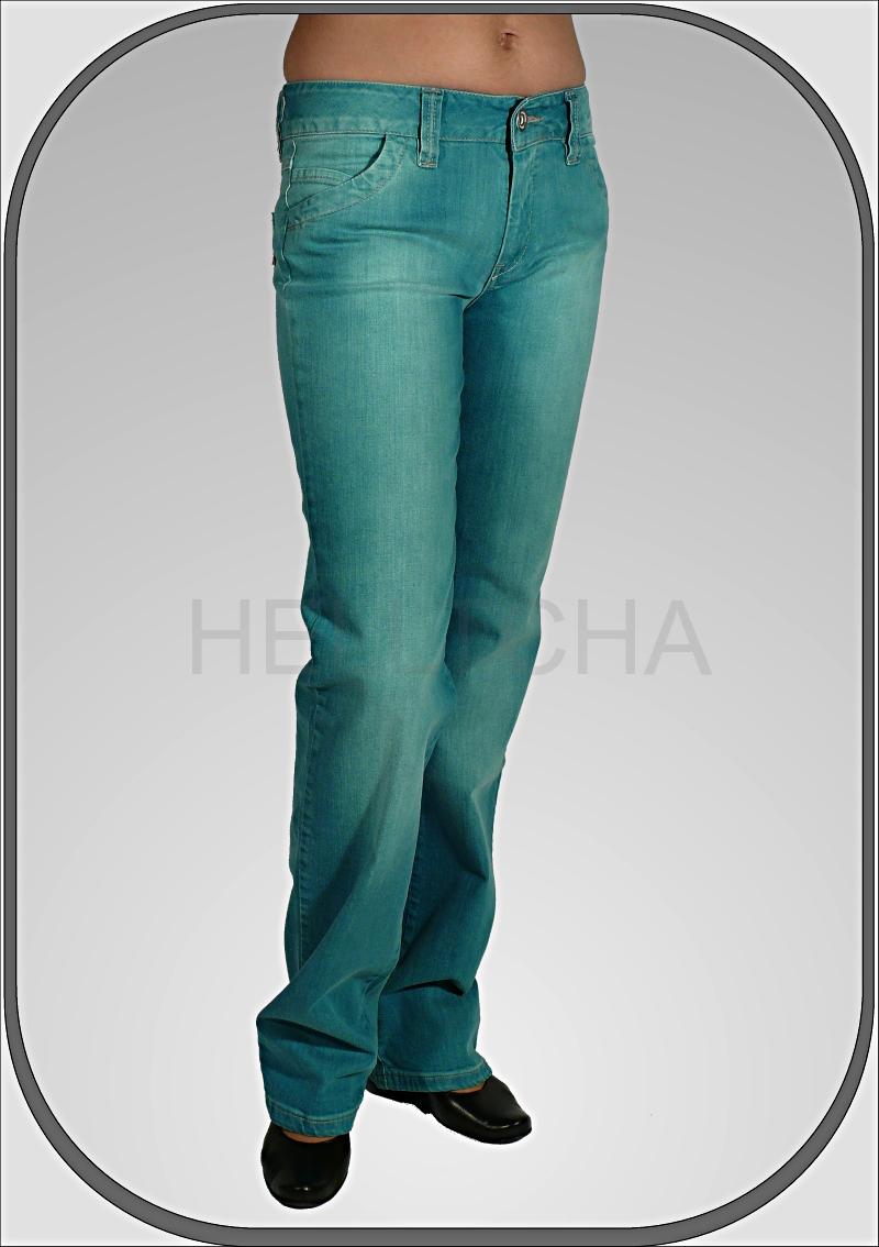 Tyrkysové jeansy 202/70 dl.38" (96cm)