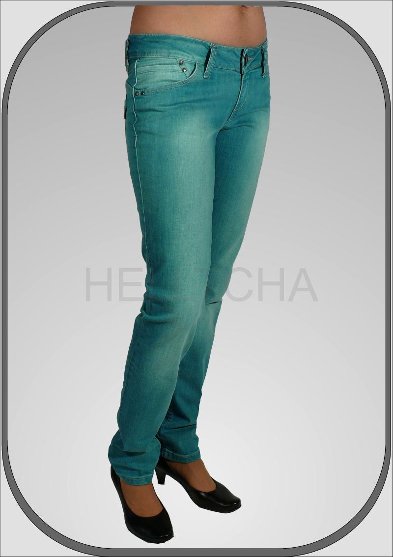 Tyrkysové džíny GOSIA/70 dl.32" (81cm)