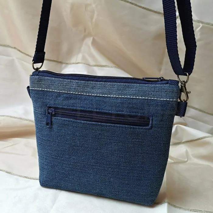 Riflová crossbody kabelka AKVAMARÍN 14