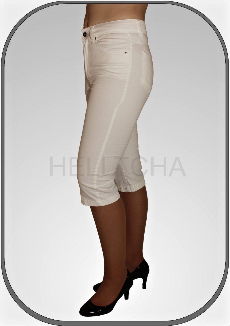 Dámské bílé capri kalhoty 307