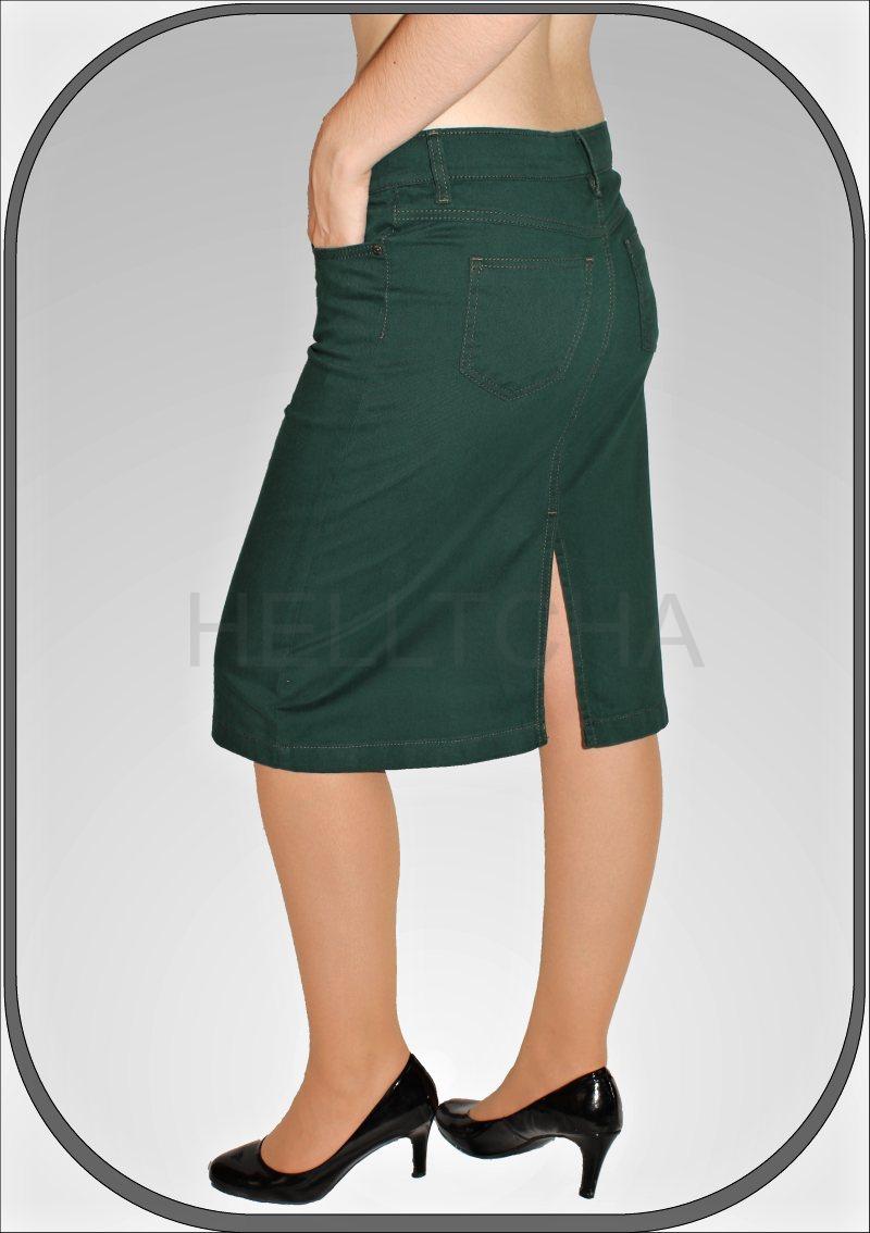 Dámská zelená sukně 035