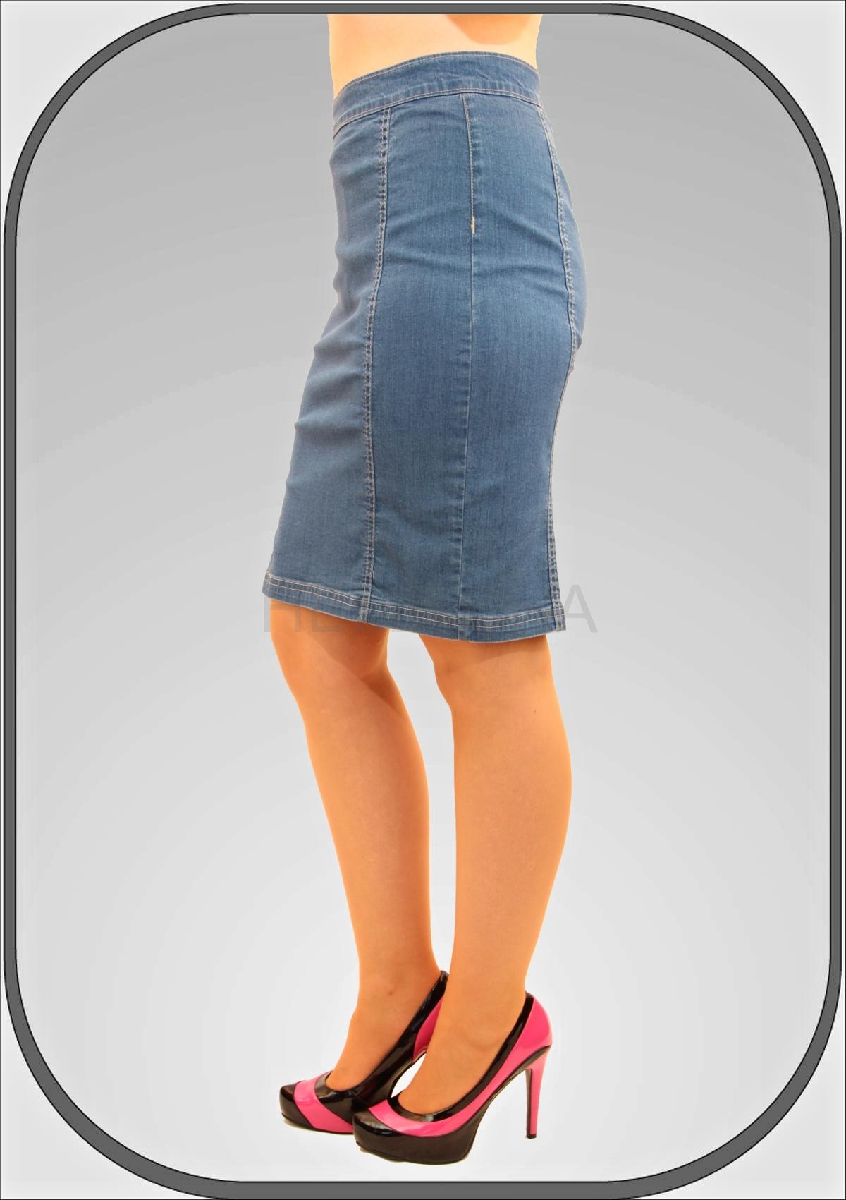 Dámská světlá džínová sukně 186