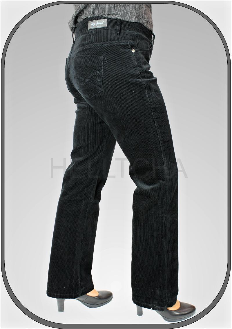 Dámské černé manšestráky 216/manš/čr dl. 34"(86cm)