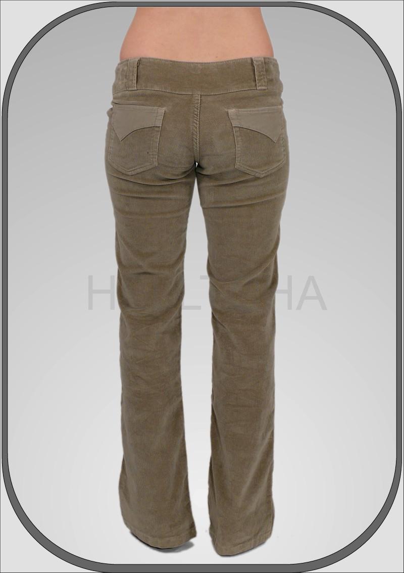 Dámské manšestrové béžové  kalhoty 107