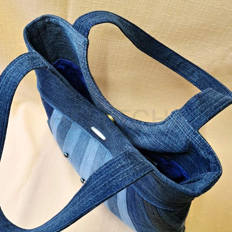 Riflová kabelka z různých odstínů ALEXANDRIT 1