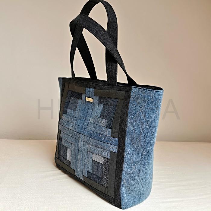 Ručně šitá patchwork taška AZURIT 5