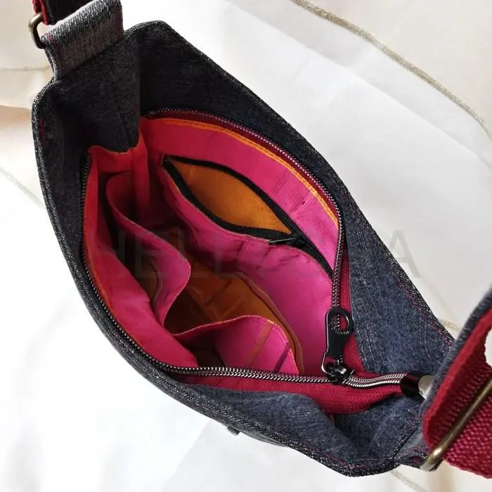 Černo-bordová crossbody kabelka CHALCEDON 5