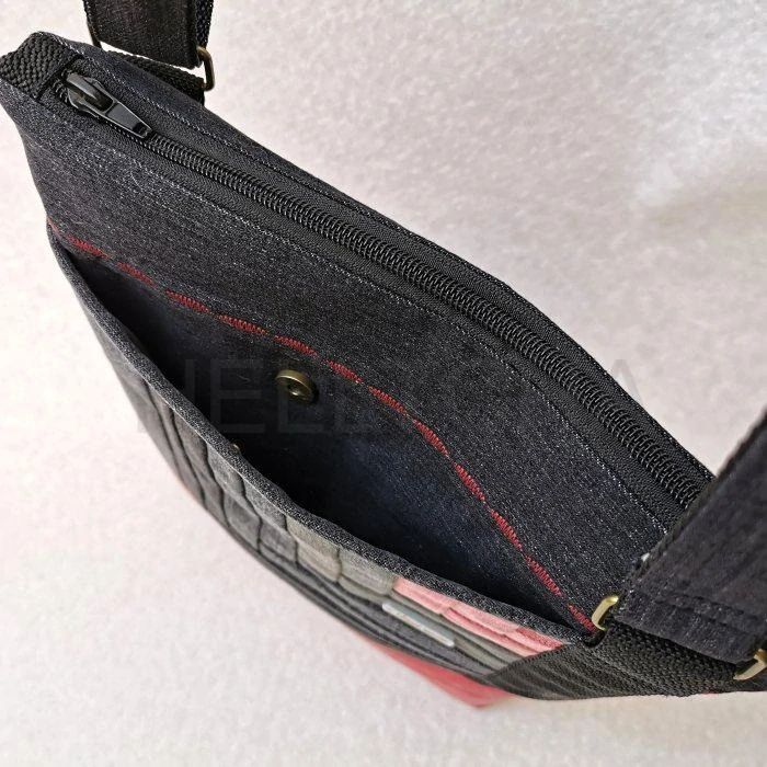 Jeansová patchwork kabelka LABRADORIT 13