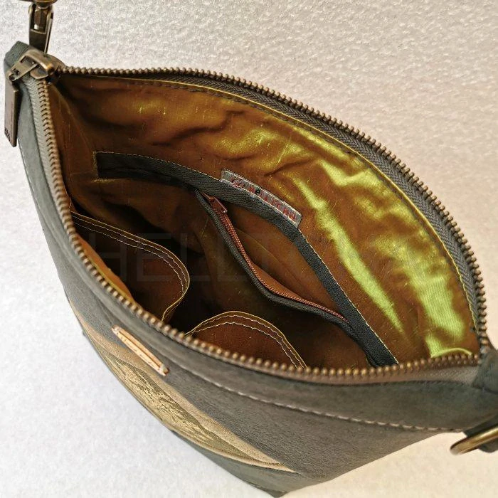 Jeansová zelená kabelka CROSSBODY 15