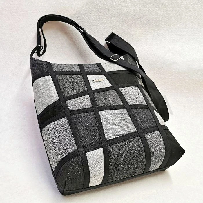Džínová černošedá crossbody kabelka TYRKYS 3