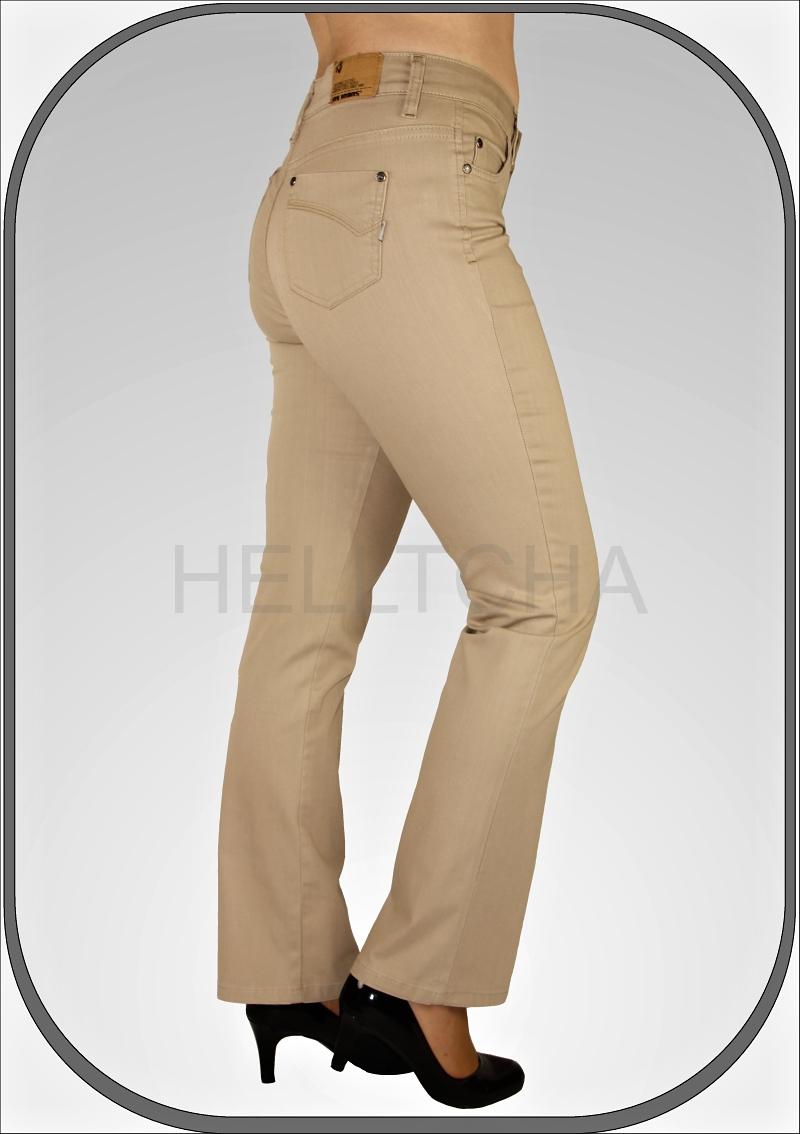 Dámské béžové kalhoty 216/B9 dl. 32"(81cm)