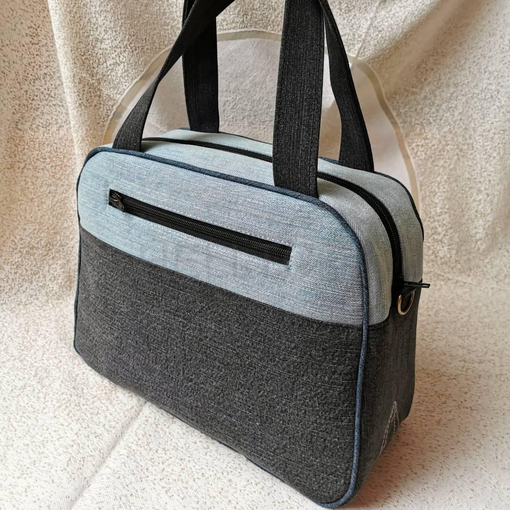 Džínová černo-modrá kabelka GRANÁT