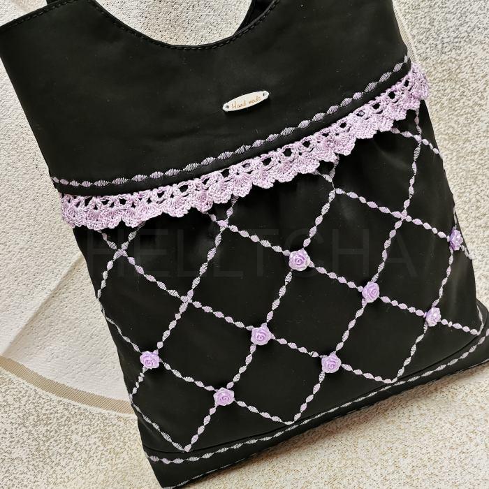 Černá kabelka RŮŽENÍN 