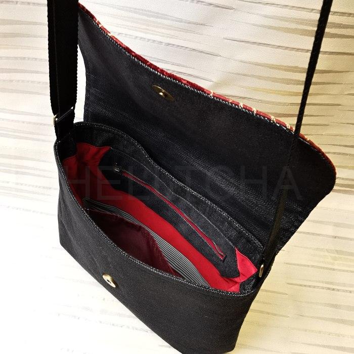 Ručně šitá jeansová kabelka MORGANIT 3