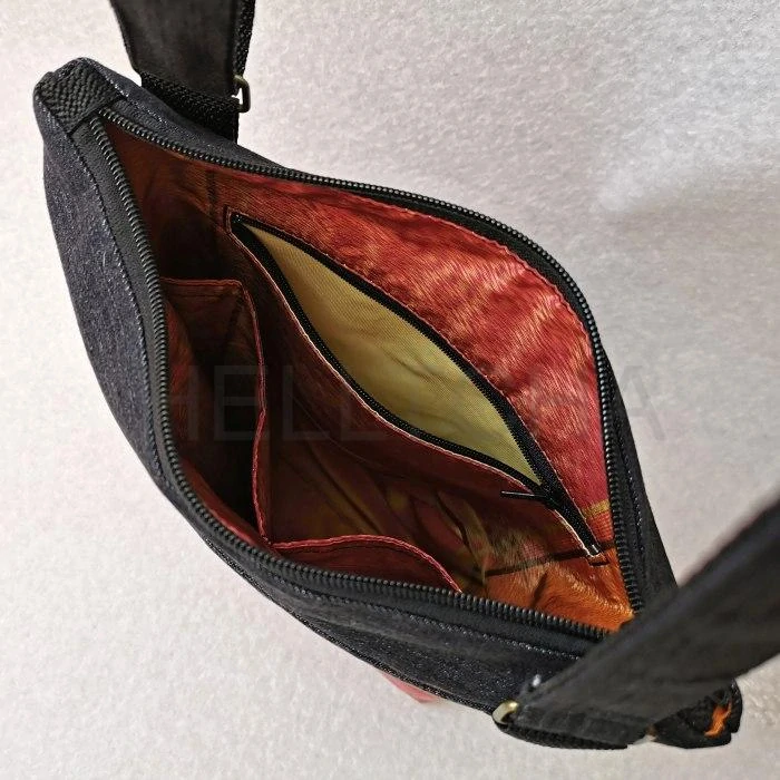 Jeansová patchwork kabelka LABRADORIT 13