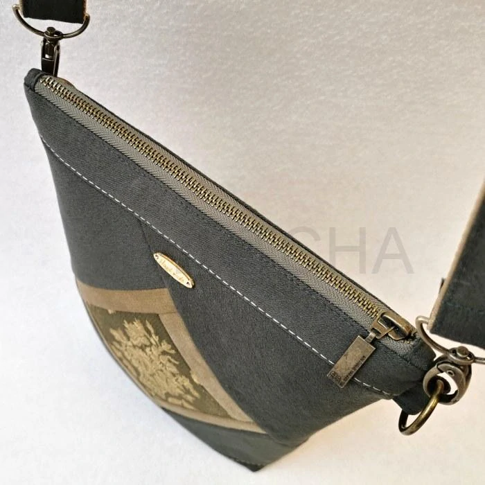 Jeansová zelená kabelka CROSSBODY 15