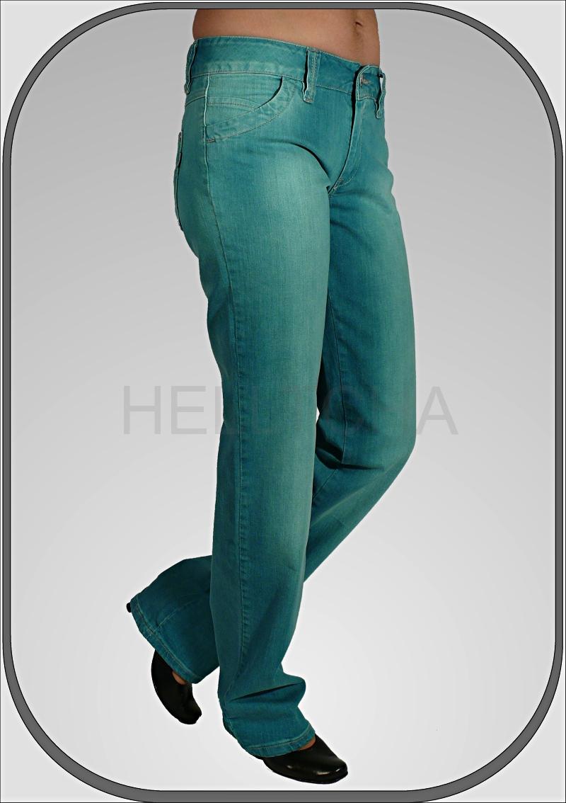 Tyrkysové jeansy 202/70 dl.38" (96cm)