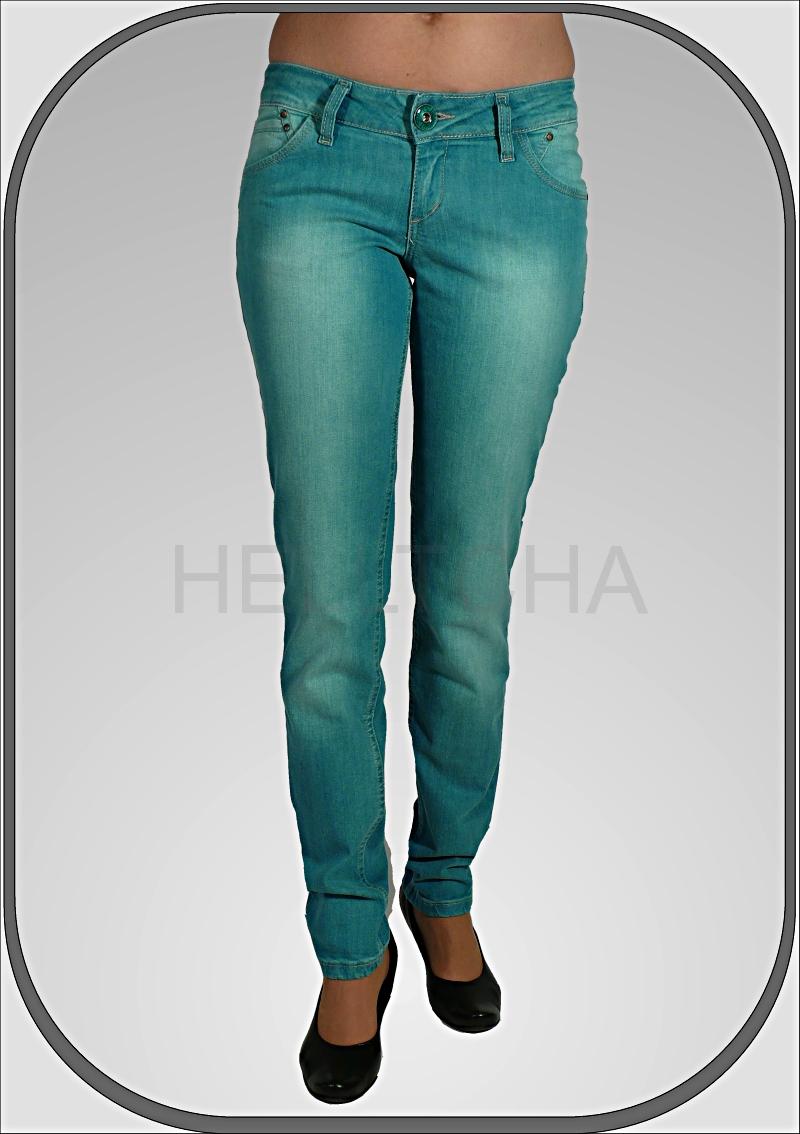 Tyrkysové džíny GOSIA/70 dl.32" (81cm)