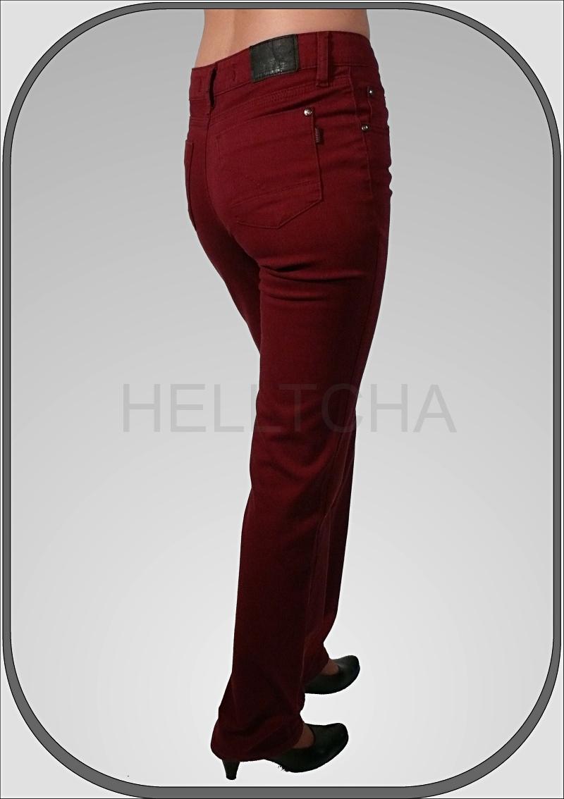 Dámské bordové džíny 209 dl.34" (86cm)