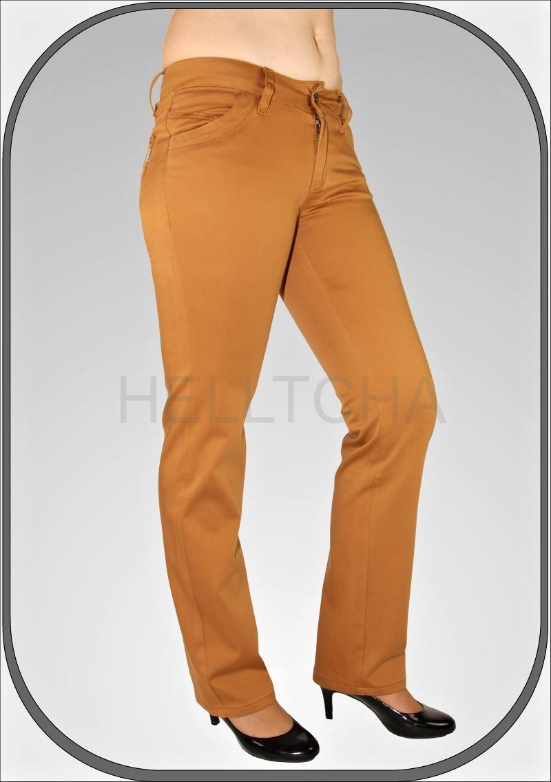 Dámské skořicově hnědé kalhoty 202 dl. 32"(81cm)