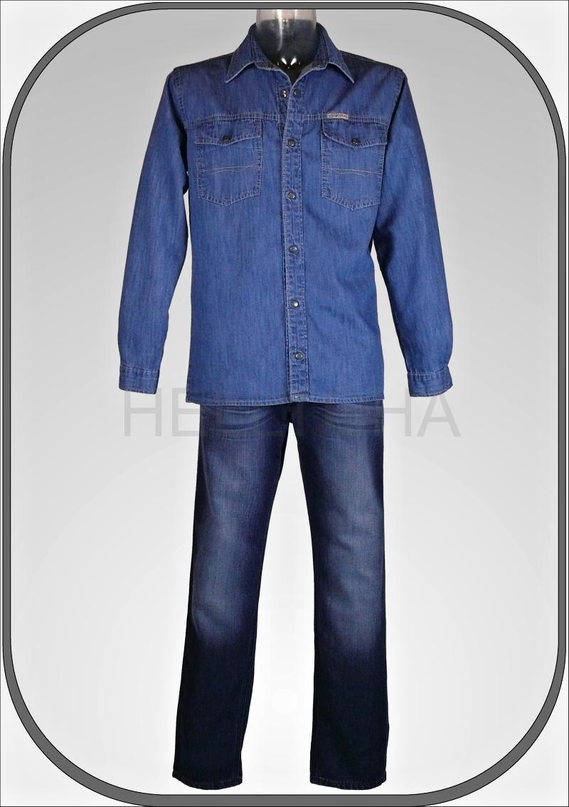 Světlá pánská džínová košile 185