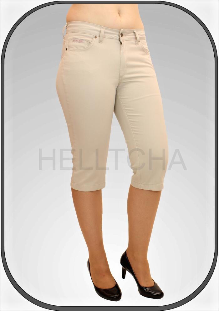 Dámské béžové capri kalhoty 216