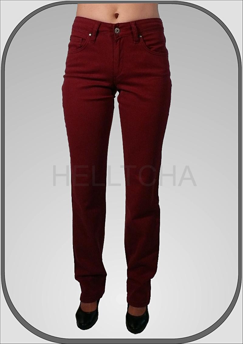 Dámské bordové kalhoty 216 dl. 32"(81cm)