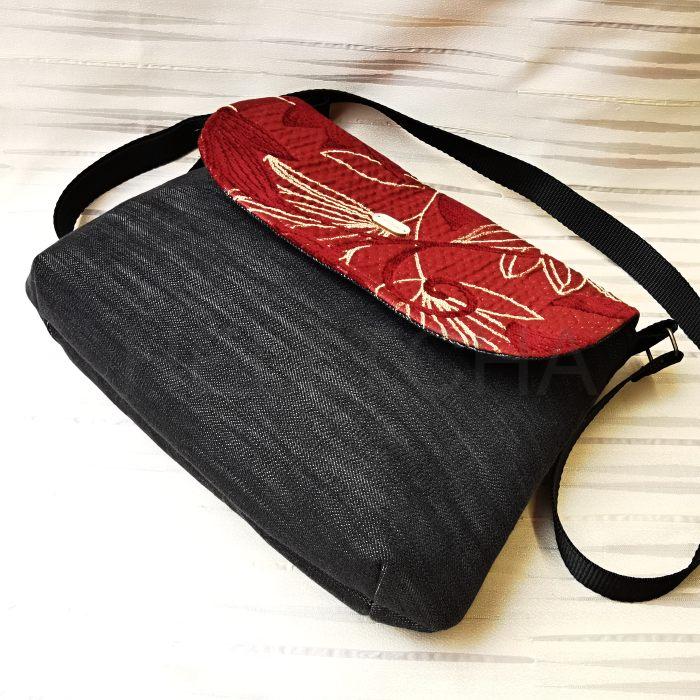 Ručně šitá jeansová kabelka MORGANIT 3