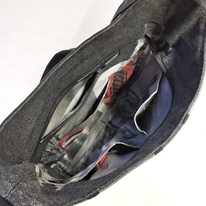 Džínová černošedá crossbody kabelka TYRKYS 3