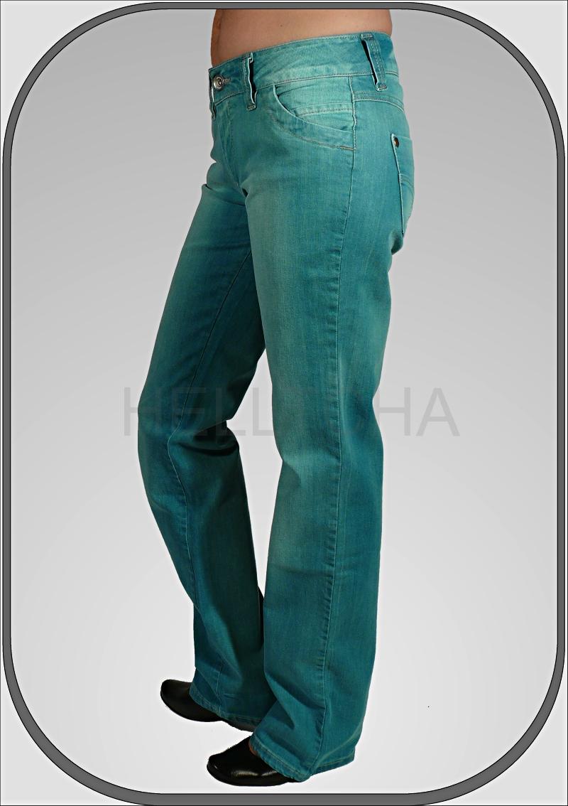 Tyrkysové jeansy 202/70 dl.38" (96cm)