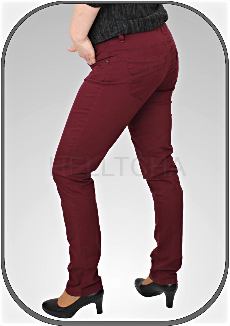 Dámské bordové kalhoty CLEO dl. 34" (86cm)