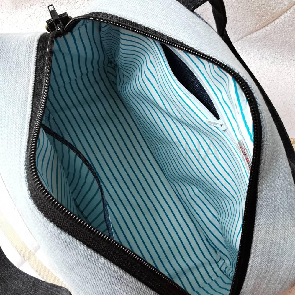 Džínová černo-modrá kabelka GRANÁT