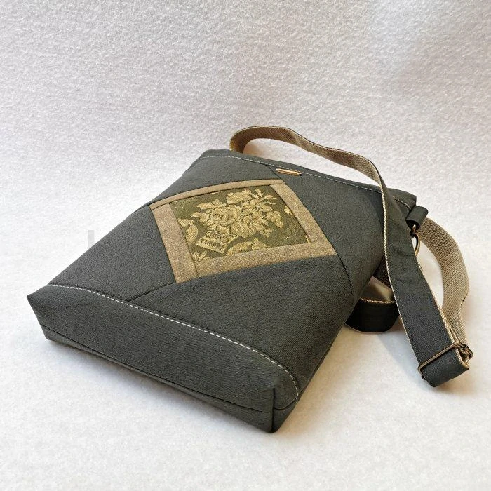 Jeansová zelená kabelka CROSSBODY 15