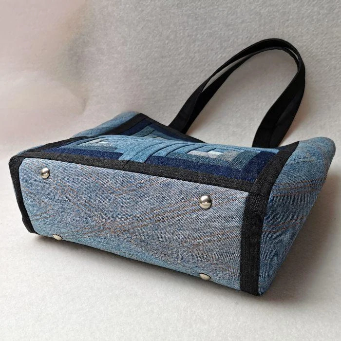 Ručně šitá riflová taška AZURIT 8