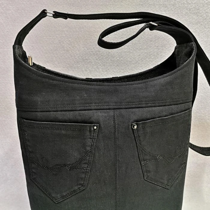Džínová černošedá crossbody kabelka TYRKYS 3