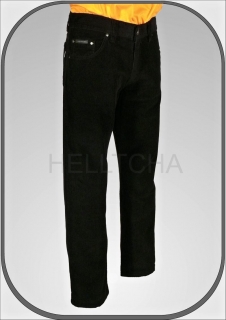 Pánské prodloužené černé manšestráky 308 dl.38"