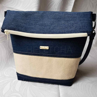 Hand made riflová kabelka ONYX