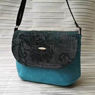 Tyrkysově modrá jeansová kabelka LAPIS 3