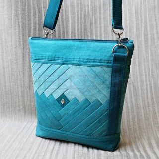 Jeansová tyrkysová kabelka LABRADORIT 6
