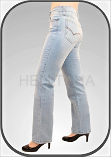 Světlé dámské vysoké jeansy 307/79B dl.32"(81cm)